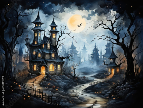 Spooky Cartoon Halloween Greeting Card  © Vig