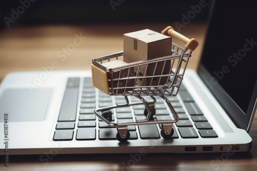 Online shopping cart. Store delivery. Generate Ai