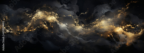 Abstract background black and gold water color style, captivating blend of gold and black oil texture, Luxury and elegant Marble Art © AlexCaelus