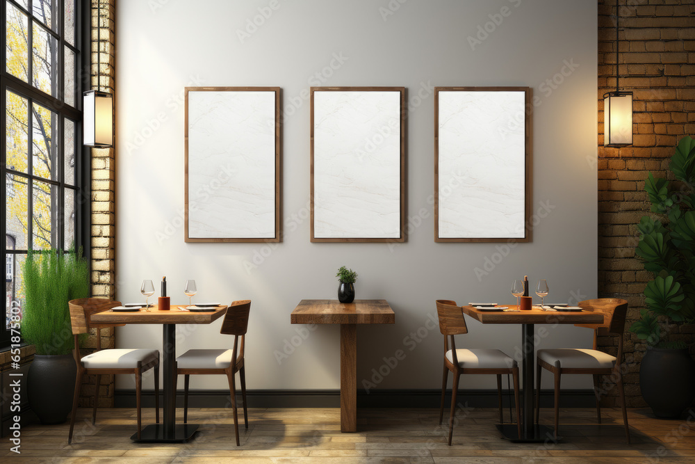 Fototapeta premium poster mockup, mobile mock up, well mockup, simple modern design