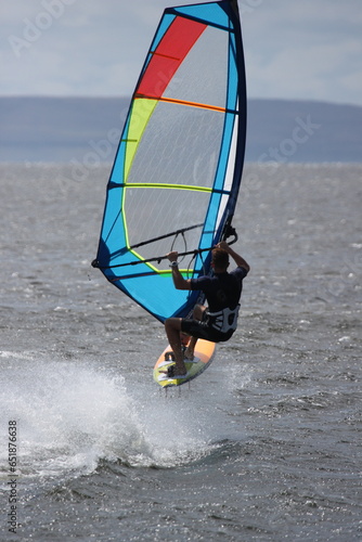 Windsurfing in the Azov sea, Russia.