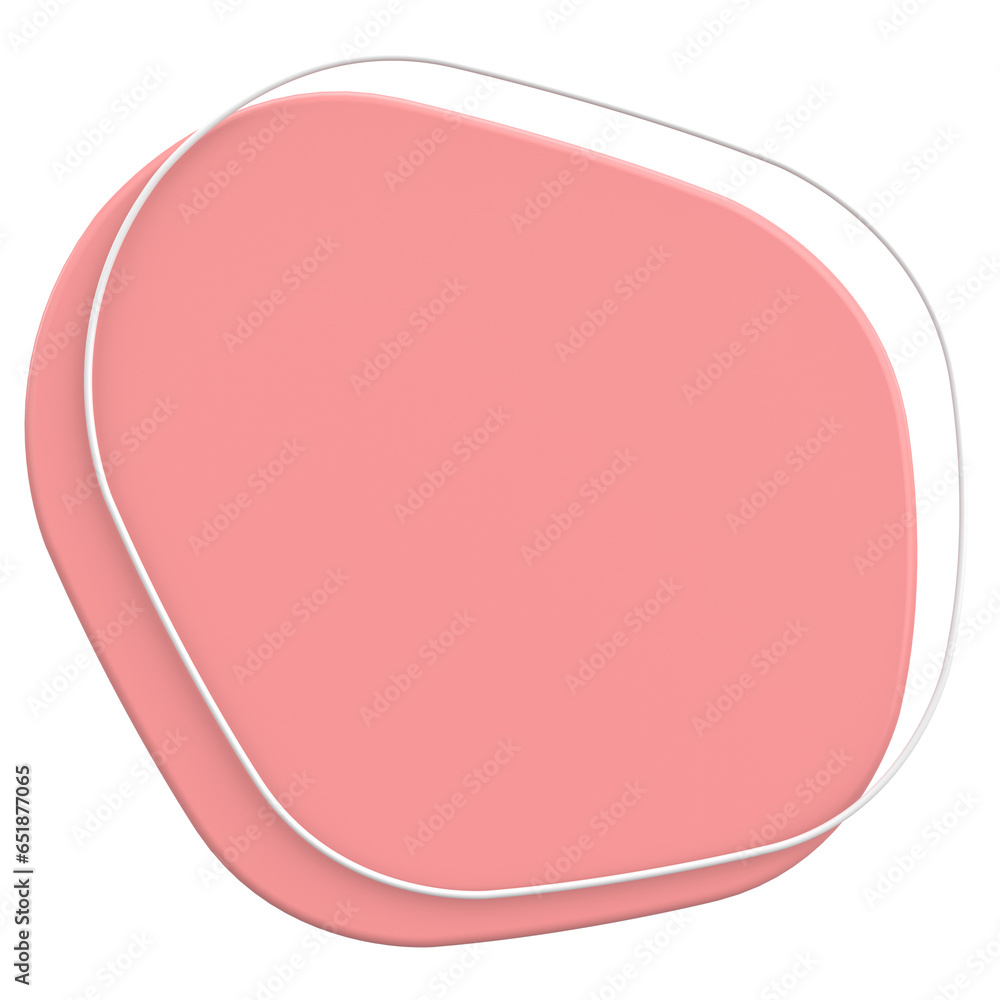 3D Blob. Abstract Text Box. 3D illustration. 3D Blob. Abstract Text Box. 3D illustration.