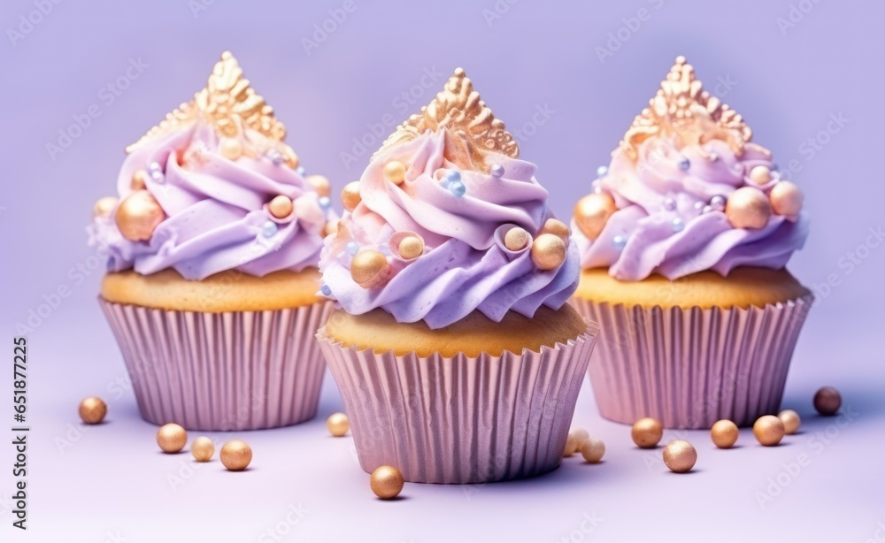 Delicious cupcake beautifully decorated. Delicious cupcake beautifully decorated.