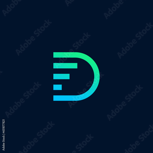 letter d with f logo design