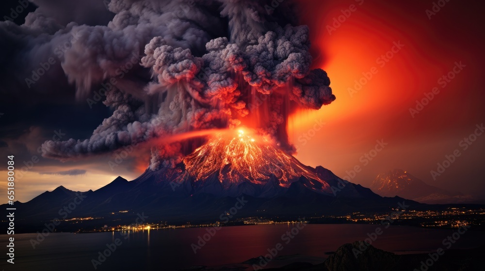 nocturnal volcanic eruption