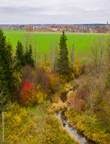 Autumn in Kartavkalnis, Jaunpils, Latvia. photo