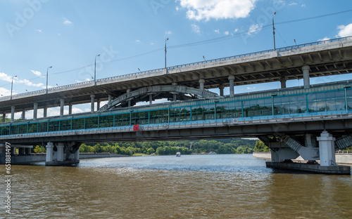 June 18, 2023, Moscow, Russia. Metro bridge on Vorobyovy Gory in the Russian capital.