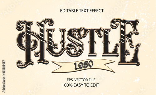 Hustle text effect