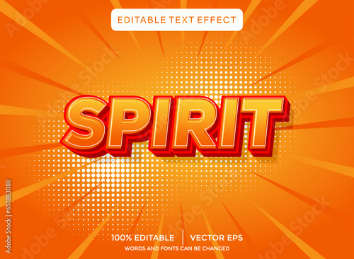 spirit 3D text effect template