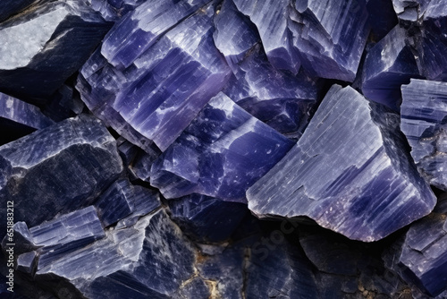 Iolite: A Mesmerizing Jewel of Nature's Captivating Background Texture, showcasing a translucent, violet stone with a shimmering, iridescent composition. photo