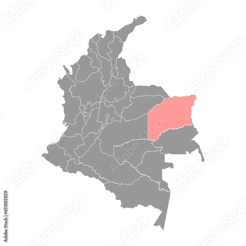 Vichada department map, administrative division of Colombia. photo