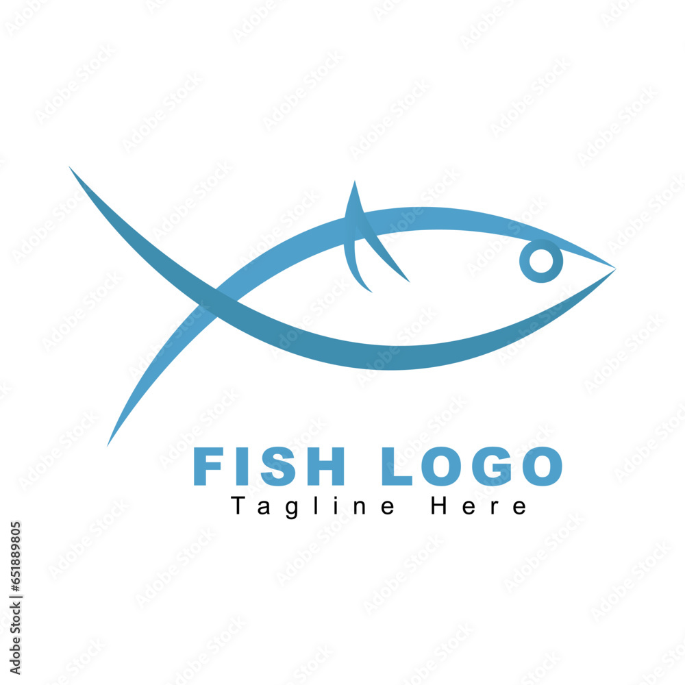 Simple Fish Logo Vector Illustration. Vector eps.10 Simple Fish Logo Vector Illustration. Vector eps.10