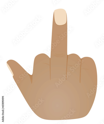 Middle finger icon. vector illustration