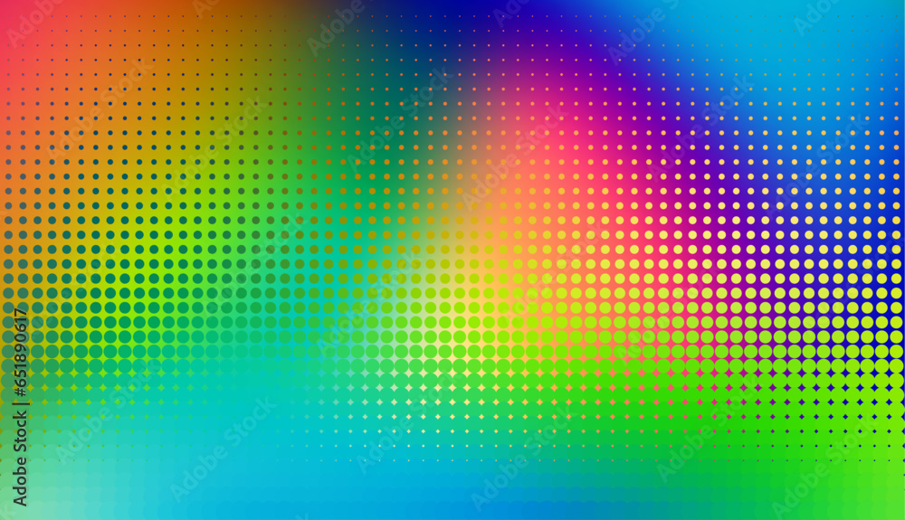 Abstract defocused horizontal background with pop art halftone dots. Vector image. Abstract defocused horizontal background with pop art halftone dots. Vector image.