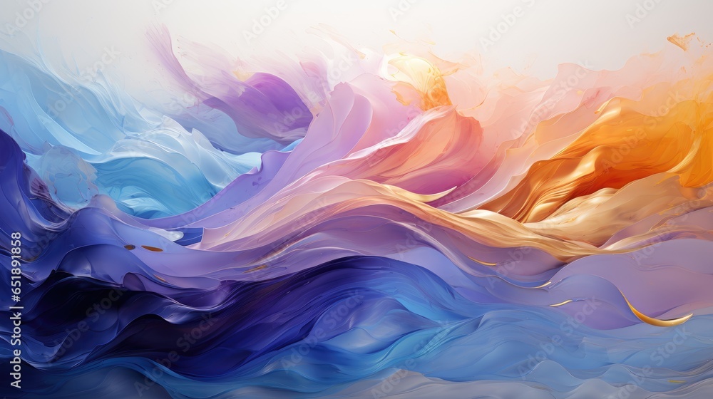 Abstract background in soft colors, silk waves. Background with silk fabric. Generative AI.