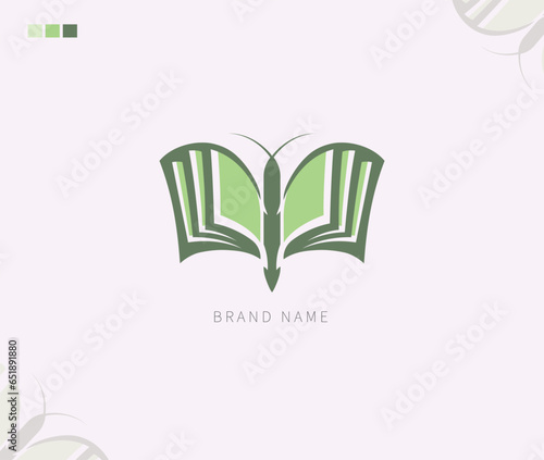 BUTTERFLY BOOK LOGO DESIGN