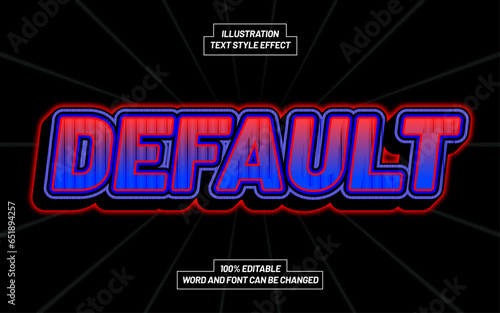 Default 3D Bold Text Style Effect