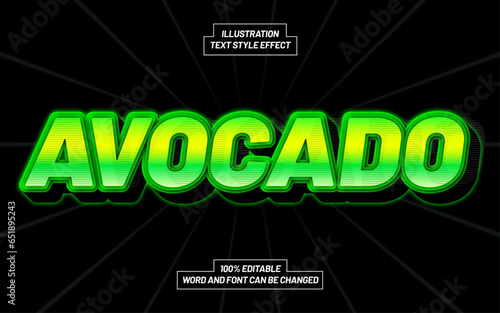 Avocado 3D Bold Text Style Effect