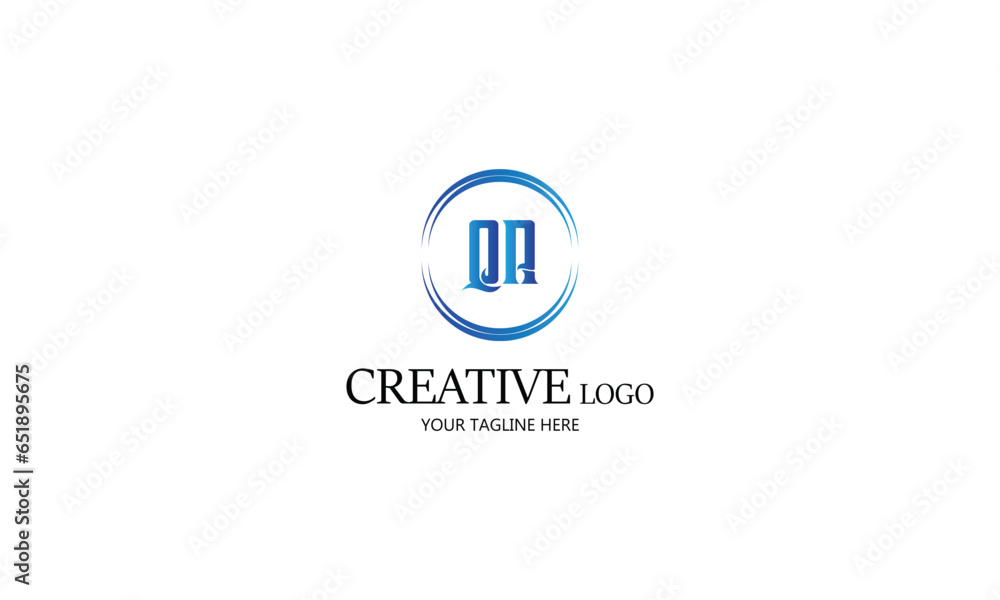 QR QA creative circle blur gradient logo design for all kind of business. QR QA creative circle blur gradient logo design for all kind of business.