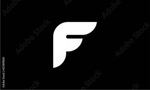 Simple curved F letter logo