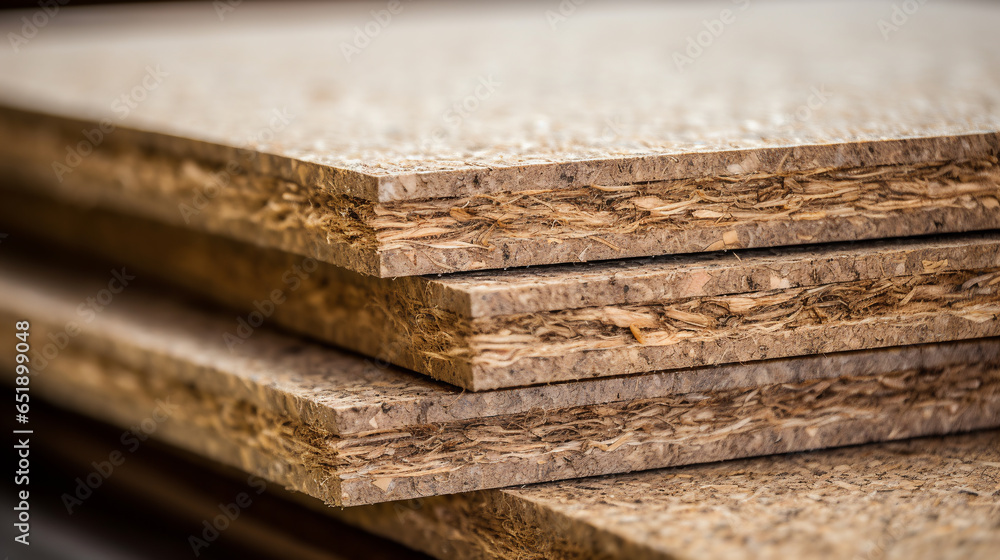 Fototapeta premium Pressed hemp fiber panels for thermal insulation. environmentally friendly raw materials for construction. ai generative