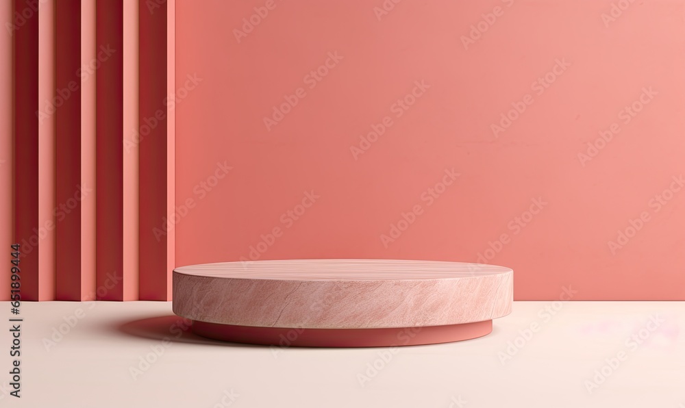 Podium for product presentation with minimal background 3d render Podium for product presentation with minimal background 3d render
