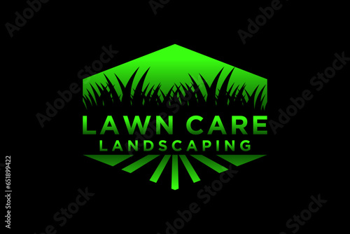 Illustration vector graphic of lawn care, landscape, grass concept logo design template