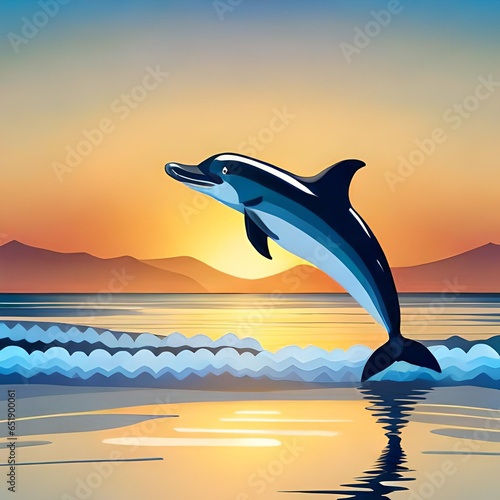 dolphin jumping out of the sea