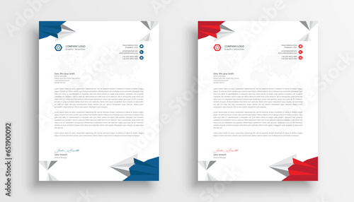 Professional and modern corporate business letterhead design