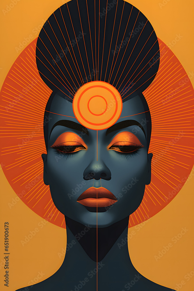 Pensando em Cores: Celebrando a Riqueza da Afrodescendência, AI Generativa - obrazy, fototapety, plakaty 
