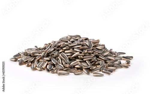 sunflower seed on white background