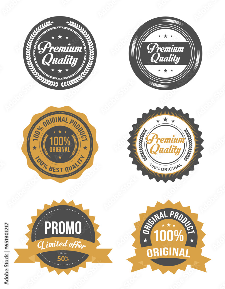 Vintage Retro Vector label badge, Perfect for stickers, posters, banners, covers, templates, flyers and other