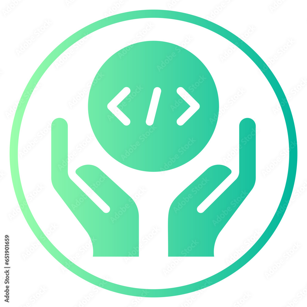 Fototapeta premium hands gradient icon