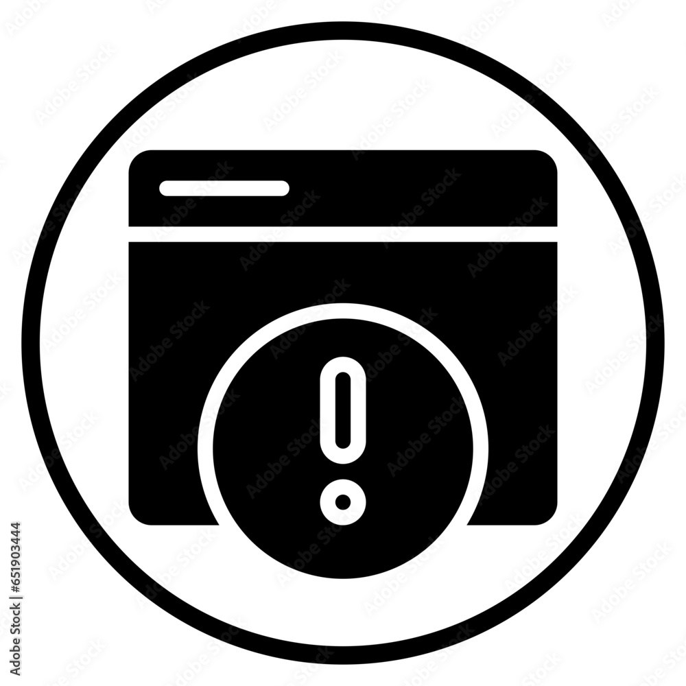 Obraz premium error page glyph icon