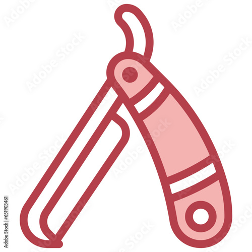 STRAIGHT RAZOR filled outline icon,linear,outline,graphic,illustration