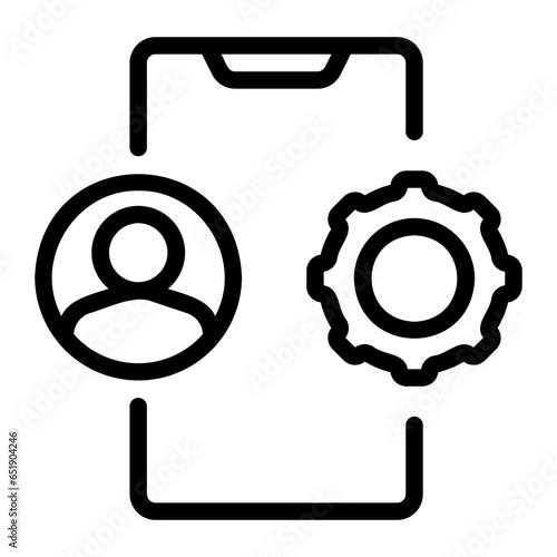settings line icon
