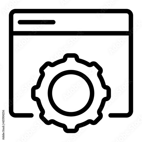 settings line icon