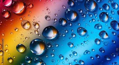 colored water drops on abstract background, water drops on colorful background, colored wallpaper, ultra hd colorful wallpaper, background with colored bubbles