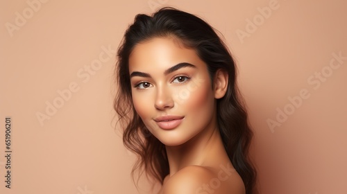 beautiful young female model. girl with clear skin