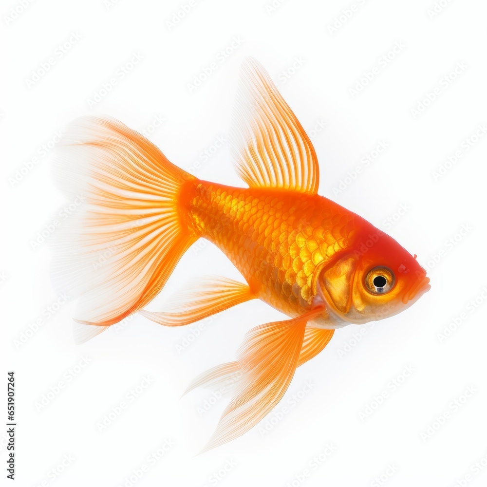 Goldfish isolated on white background