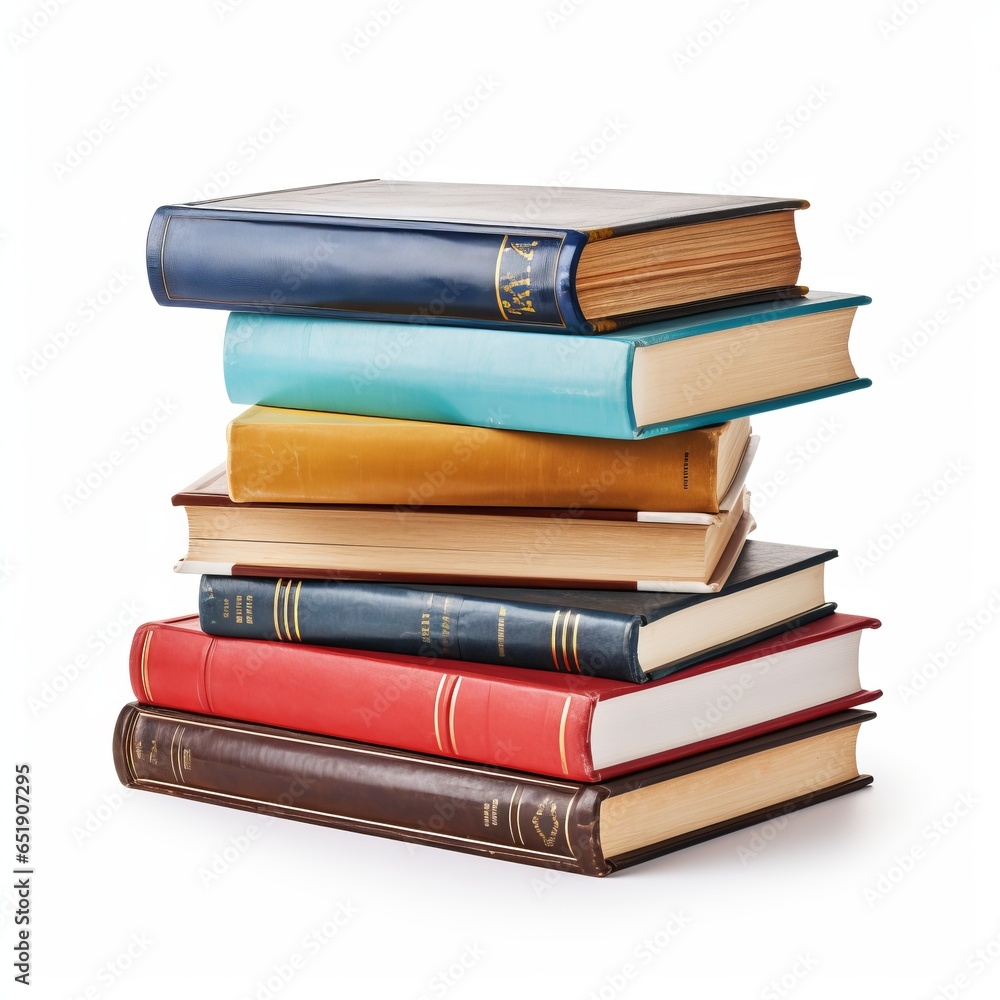 Stack of books isolated on white Stack of books isolated on white