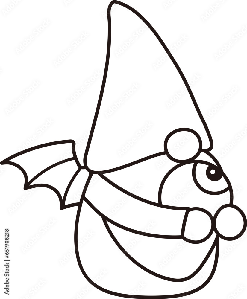 Fototapeta premium Halloween gnome outline