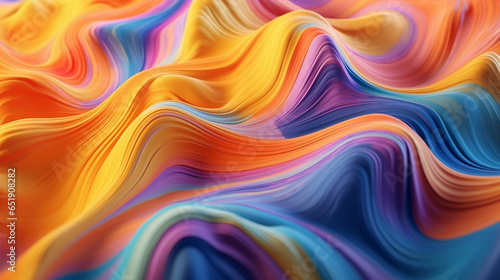 Multicolored rainbow swirl wave, creativity concept colorful abstract background.