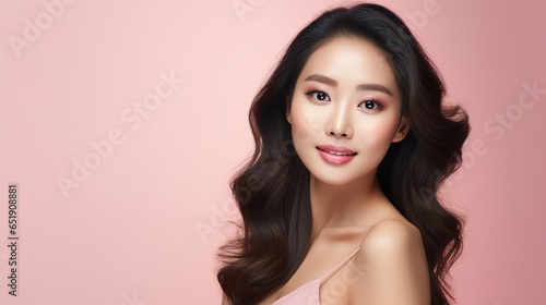 Wallpaper Mural Beautiful young asian woman with clean fresh skin Torontodigital.ca