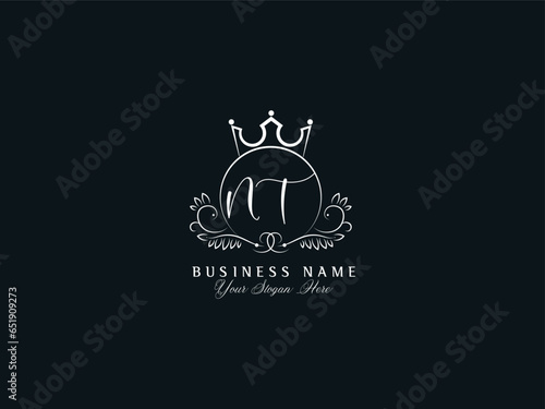 Initials NT Logo Icon, Stylish Signature Nt tn Logo Letter Design For Fashion Shop photo