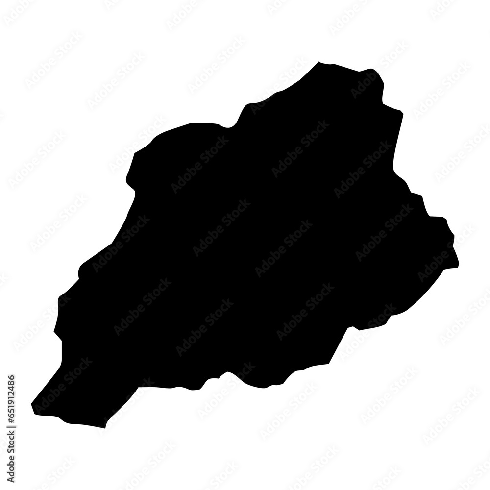 Khost province map, administrative division of Afghanistan.