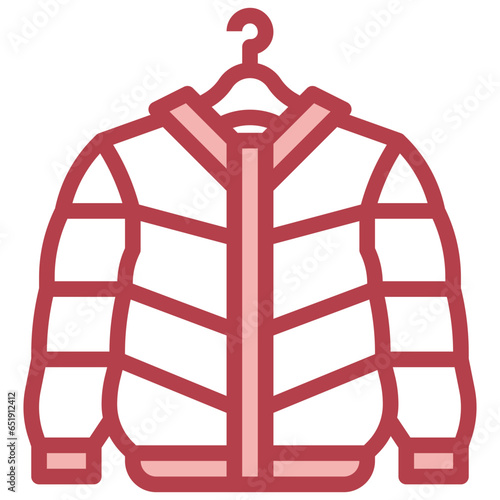 WINTER JACKET filled outline icon,linear,outline,graphic,illustration