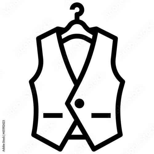 WAISTCOAT filled outline icon,linear,outline,graphic,illustration