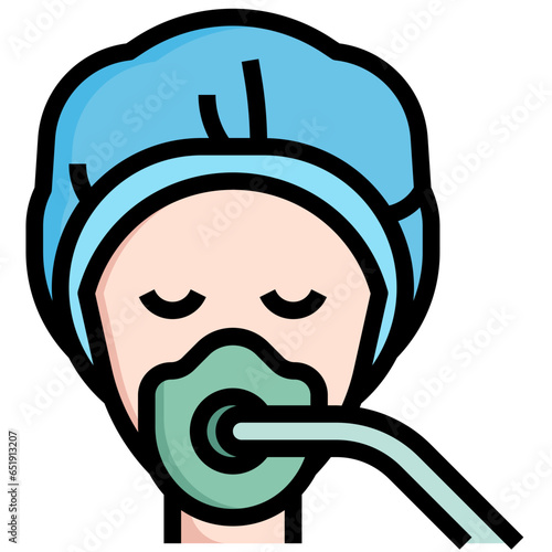LOCAL ANESTHESIA filled outline icon,linear,outline,graphic,illustration