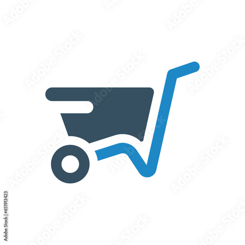 wheelbarrow icon vector illustration